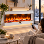 Chimenea Eléctrica Insertable FIREPLACE 1500 W con Mando a Distancia y Programación Semanal - Imagen 2