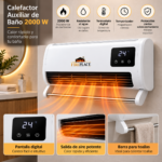 Calefactor Cerámico de Baño FIREPLACE 2000 W con Modo ECO y Control Digital - Imagen 2