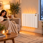 Radiador Eléctrico de Inercia Cerámica FIREPLACE Blanco de 1500 W - Imagen 4